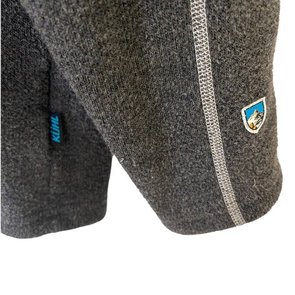 KUHL Women’s Alfpaca 1/4 Zip Gray Pullover Fleece Size L Ourdoors Activewear - Picture 2 of 8